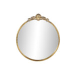 Τοίχο καθρέφτη Home ESPRIT Χρυσό Μέταλλο Ρομαντικό 60 x 3 x 66 cm