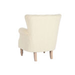 Πολυθρόνα Home ESPRIT Λευκό Φυσικό ξύλο καουτσούκ 73 X 65 X 87 cm