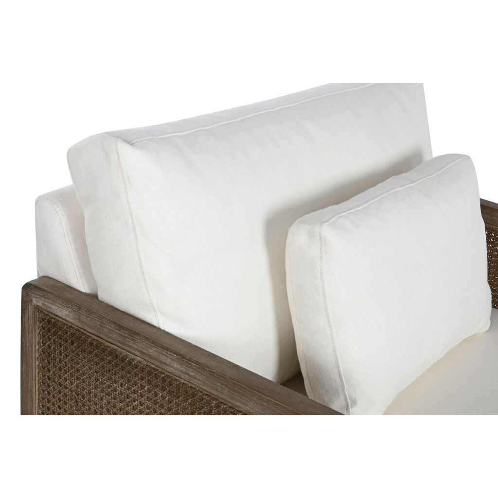 Πολυθρόνα Home ESPRIT Λευκό Φυσικό 93 x 86 x 88 cm