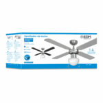 Ανεμιστήρας Οροφής με Φως EDM 33801 Caribe Ασημί 50 W