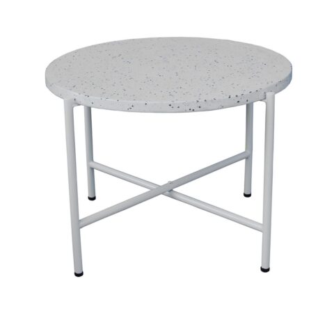 Βοηθητικό Τραπέζι Terrazzo Λευκό 60 x 60 x 45 cm
