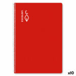 Φορητό υπολογιστή ESCOLOFI x10 Κόκκινο A4 50 Φύλλα
