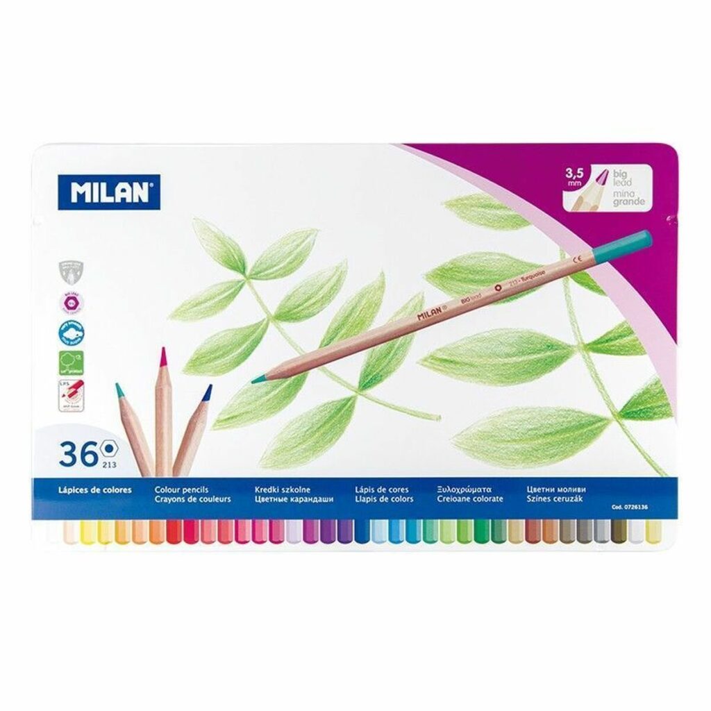 Χρωματιστά μολύβια Milan Πολύχρωμο (4 Μονάδες)
