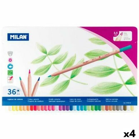 Χρωματιστά μολύβια Milan Πολύχρωμο (4 Μονάδες)