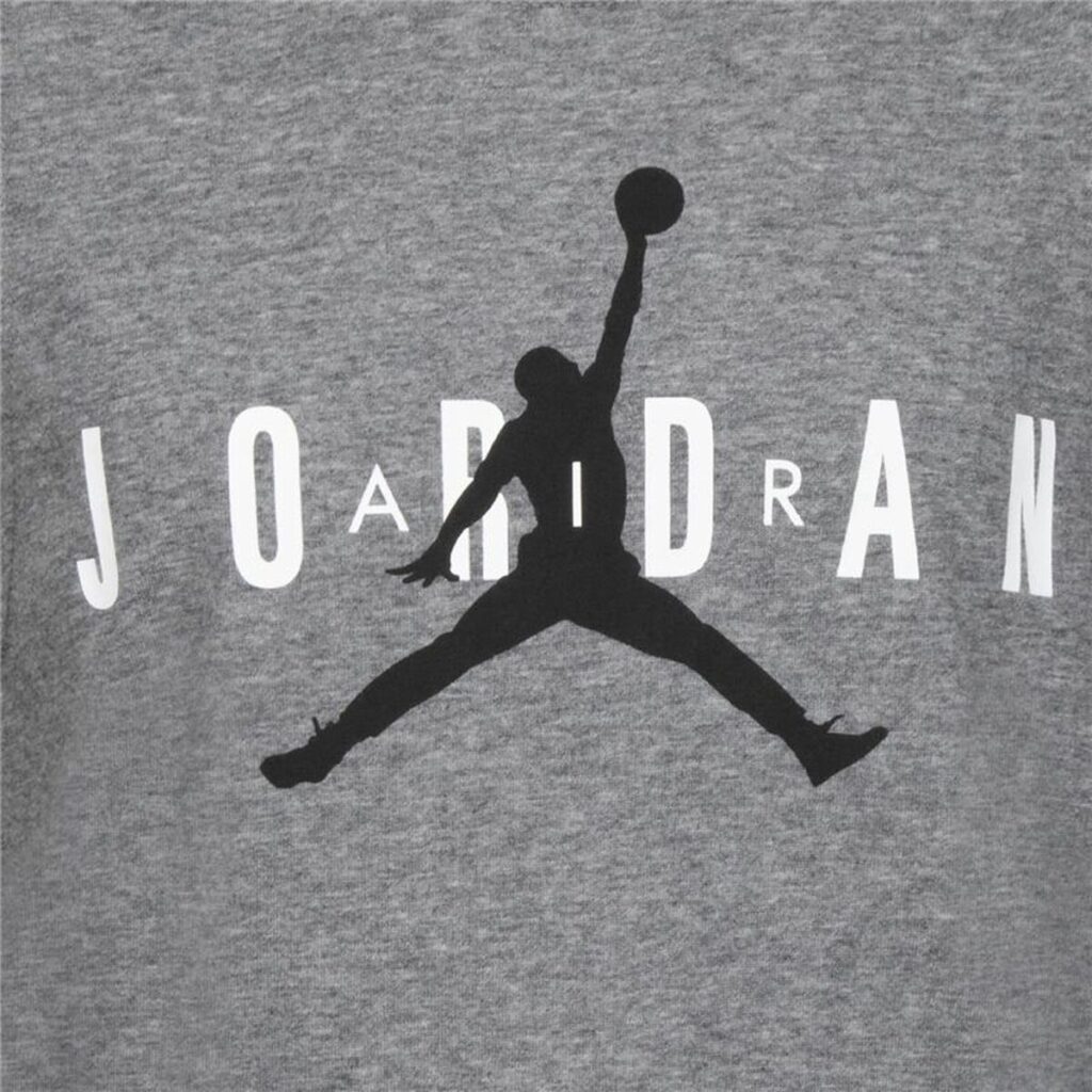 Παιδικό Μπλούζα με Κοντό Μανίκι Nike Jordan  Γκρι Ανοιχτό Γκρι