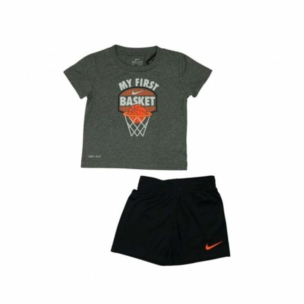 Αθλητικό Σετ για Παιδιά Nike My First Basket Μαύρο Γκρι 2 Τεμάχια