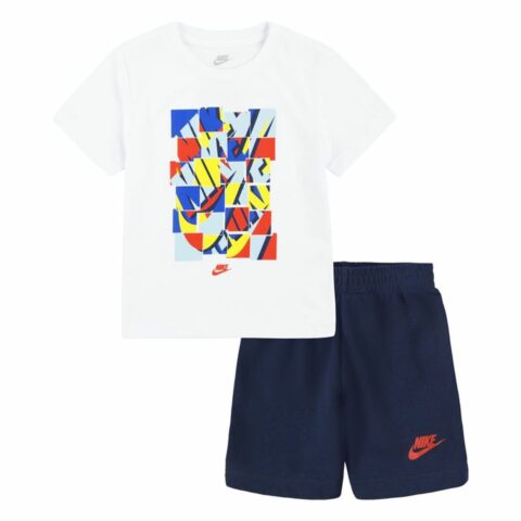 Αθλητικό Σετ για Παιδιά Nike Nsw Add Ft Short  Μπλε Λευκό Πολύχρωμο 2 Τεμάχια
