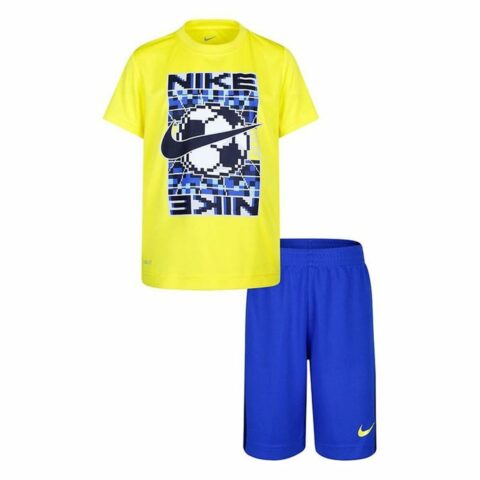 Αθλητικό Σετ για Παιδιά Nike Κίτρινο Μπλε 2 Τεμάχια