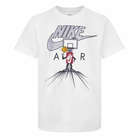 Παιδικό Μπλούζα με Κοντό Μανίκι Nike Icons Of Play Λευκό