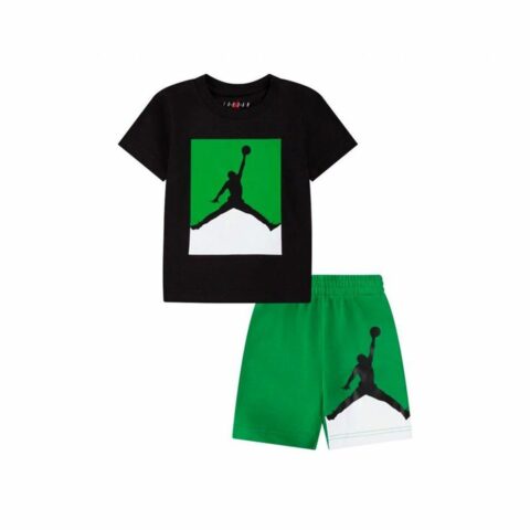 Αθλητικό Σετ για Παιδιά Jordan Jumpman Ft Short Μαύρο Πράσινο 2 Τεμάχια