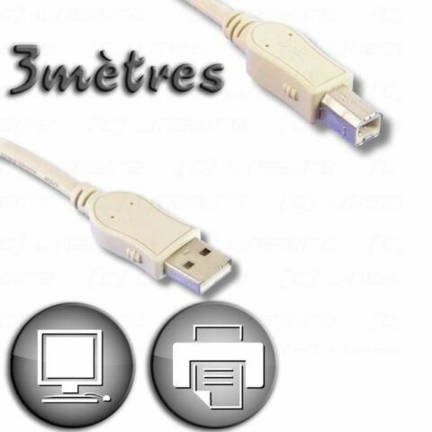 Καλώδιο USB 2.0 A σε USB B Lineaire 3 m Μπεζ