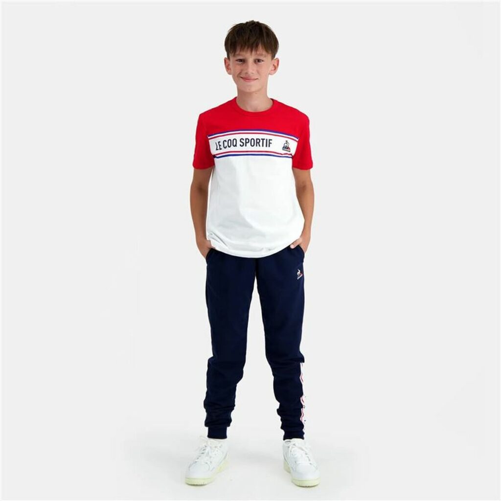 Παιδική Μπλούζα με Κοντό Μανίκι Le coq sportif  N°2 Tricolore Λευκό