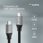 Καλώδιο USB-C Varta 2 m Μαύρο