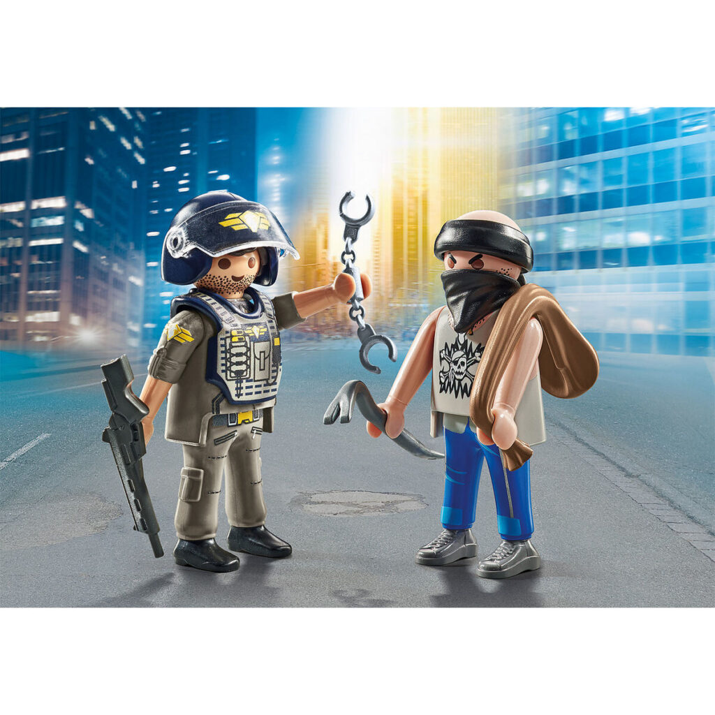 Playset Playmobil Αστυνόμος Κλέφτης 9 Τεμάχια