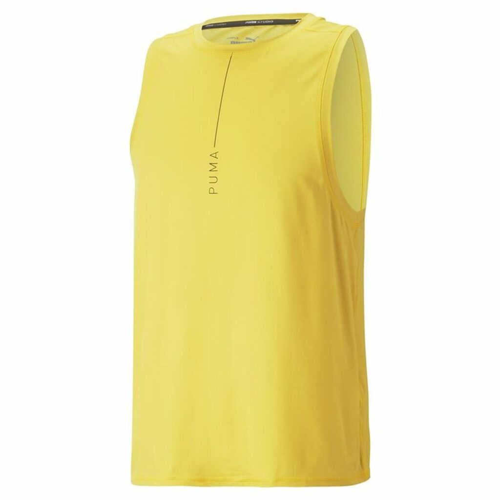 Αμάνικο Ανδρικό Mπλουζάκι Puma Studio Yogini Lite Κίτρινο