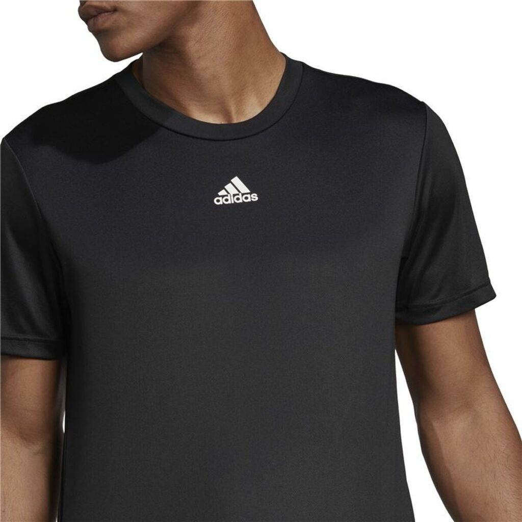 Ανδρική Μπλούζα με Κοντό Μανίκι Adidas Aeroready HIIT Back Μαύρο