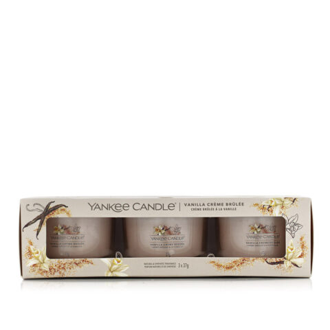 Σετ Αρωματικά κεριά Yankee Candle Vanilla Crème Brûlée 37 g 3 Μονάδες