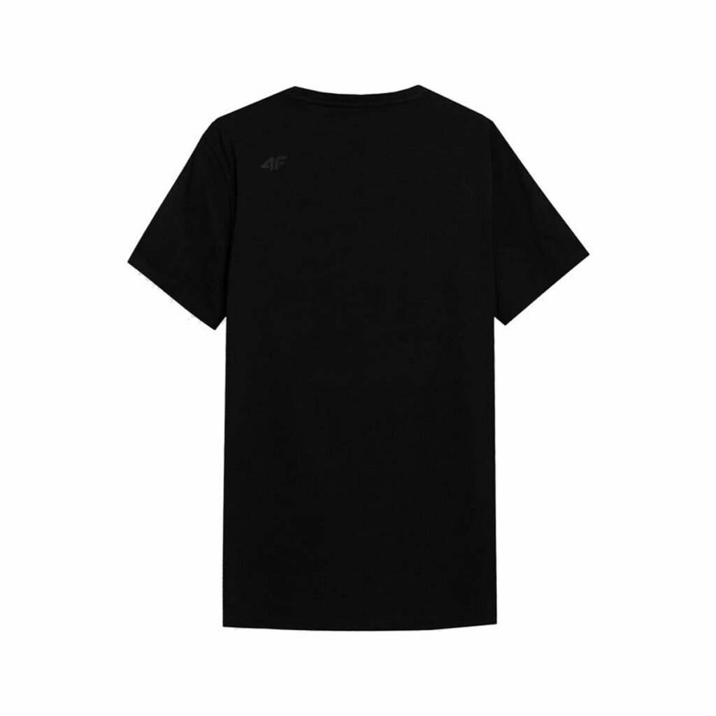 Ανδρική Μπλούζα με Κοντό Μανίκι 4F Regular Plain Μαύρο