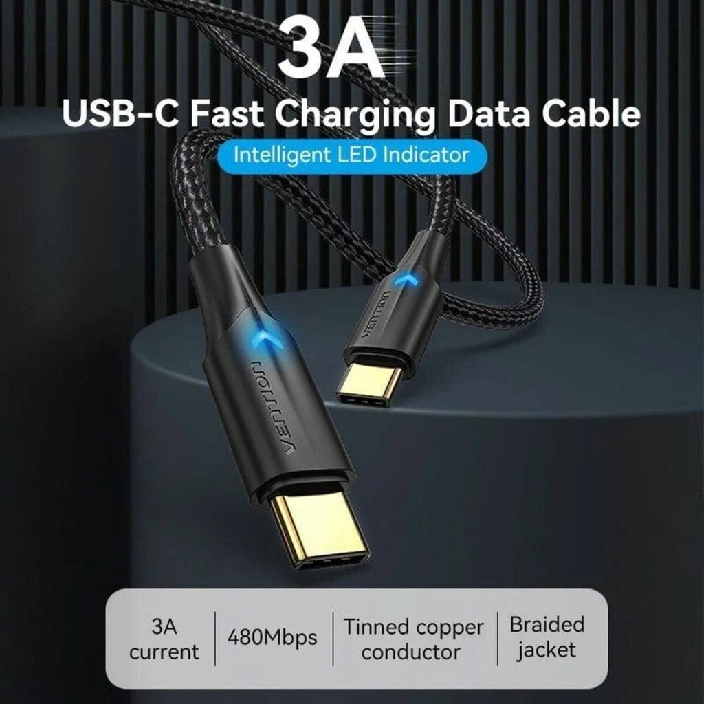 Καλώδιο USB-C Vention TAUBI Μαύρο 3 m