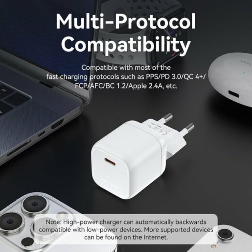 Φορτιστής Τοίχου Vention FAKW0-EU Λευκό 30 W USB-C