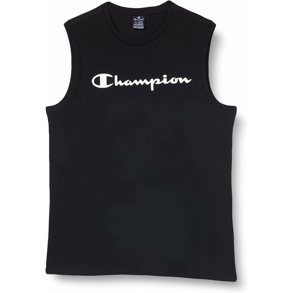 Αμάνικο Ανδρικό Mπλουζάκι Champion Crewneck Μαύρο