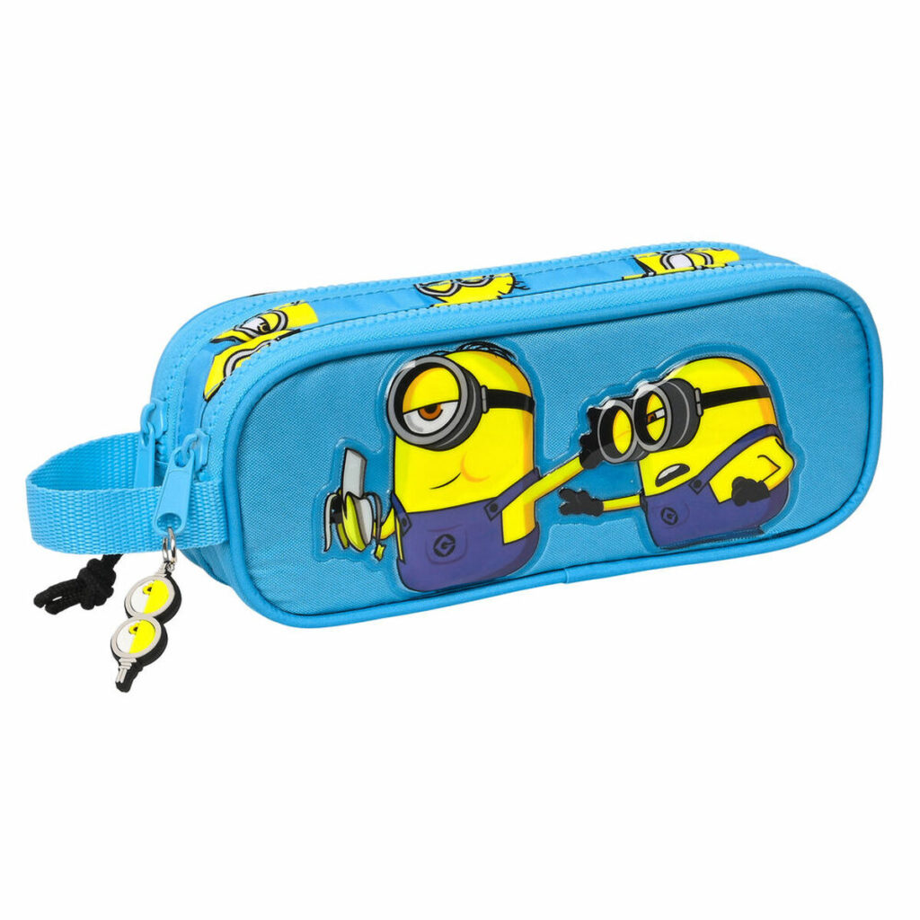 Διπλή Κασετίνα Minions Minionstatic Μπλε (21 x 8 x 6 cm)