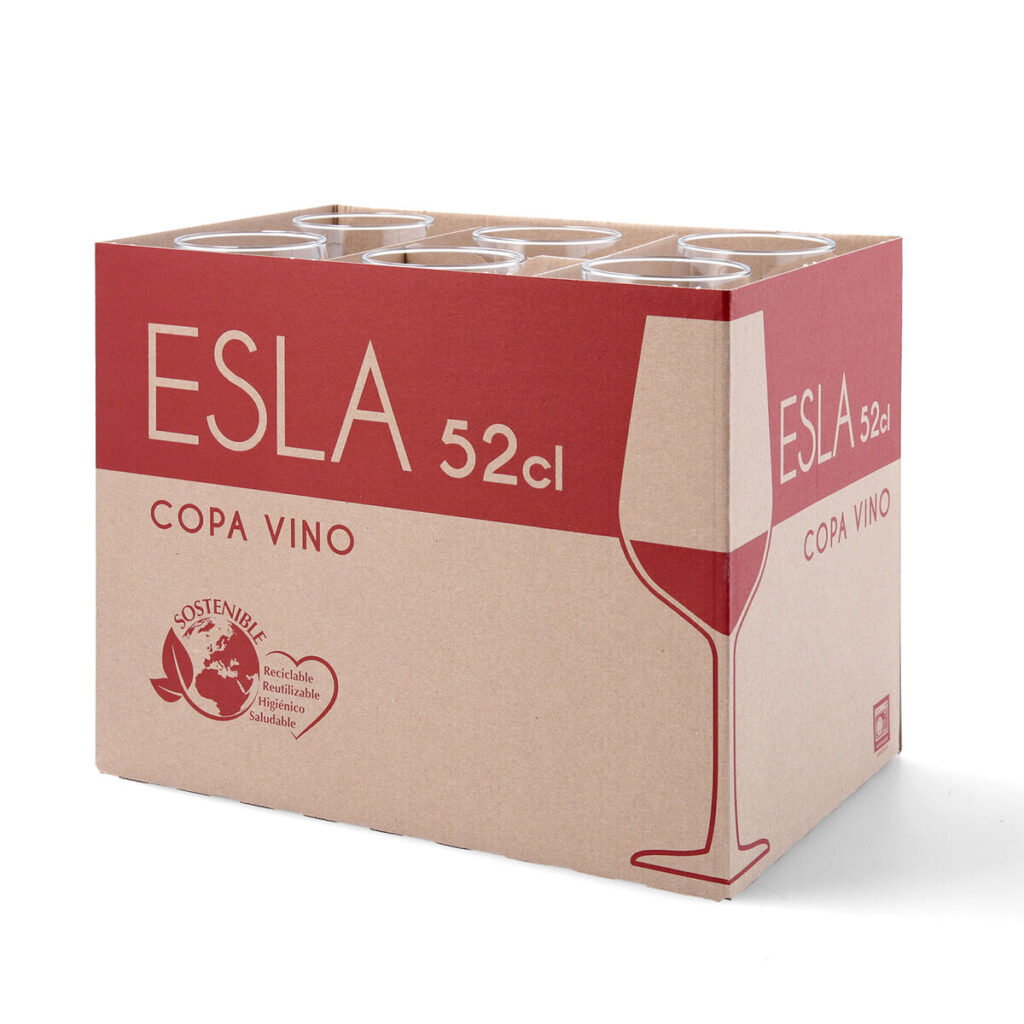 Ποτήρι κρασιού Esla Διαφανές 520 ml (x6)