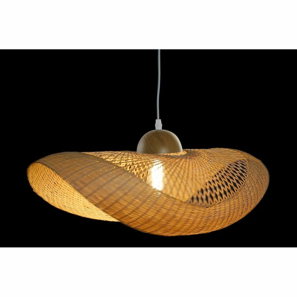 Φωτιστικό Οροφής DKD Home Decor Καφέ Bamboo 40 W Καπέλο Άχυρο 220 V 70 x 34 x 20 cm