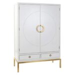 Ντουλάπι DKD Home Decor Λευκό Χρυσό Μέταλλο Λεύκες 120 x 50 x 175 cm