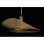 Φωτιστικό Οροφής DKD Home Decor Ανοιχτό καφέ Bamboo 50 W 220 V 58 x 58 x 22 cm