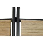 Παραβάν DKD Home Decor Μαύρο Ανοιχτό καφέ Μέταλλο Bamboo 148 x 2 x 180 cm