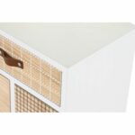 Κομοδίνο DKD Home Decor Φυσικό Λευκό Φυσικό καουτσούκ Μπορντό Ξυλο παουλόβνια 40 x 30 x 48 cm