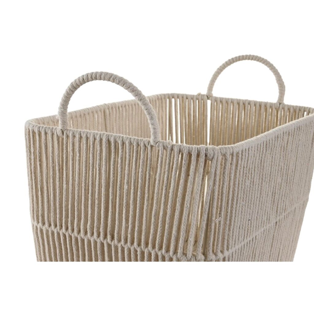 Σετ Καλαθιών DKD Home Decor Μπεζ Μέταλλο 39 x 29 x 31 cm 3 Τεμάχια