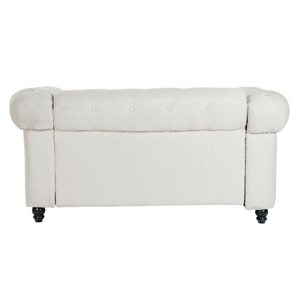 Καναπές DKD Home Decor Λευκό Κρεμ Ξύλο Vintage 162 x 84 x 77 cm