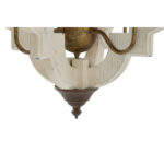 Φωτιστικό Οροφής Home ESPRIT Λευκό Αργυρό Σίδερο Έλατο 40 W 63 x 63 x 74 cm