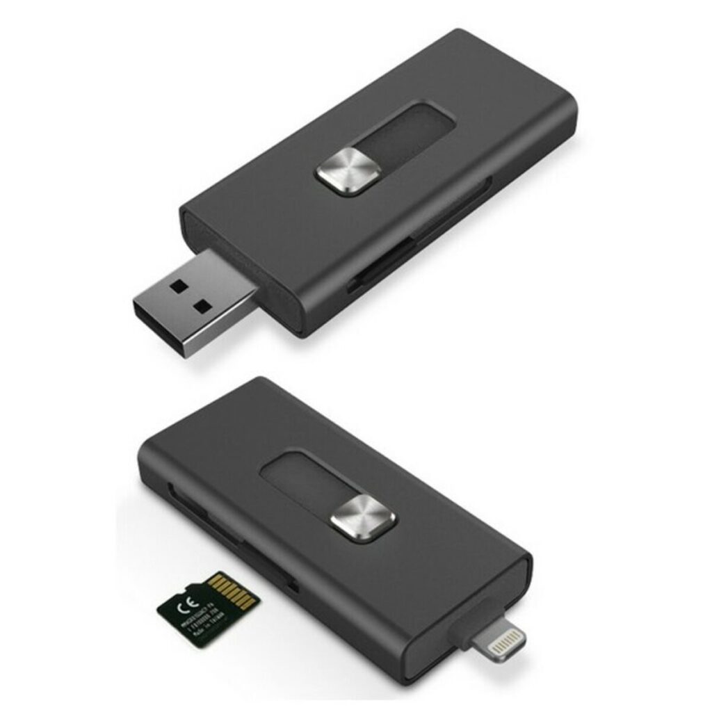Συσκευή Ανάγνωσης Καρτών KSIX Micro SD Μαύρο