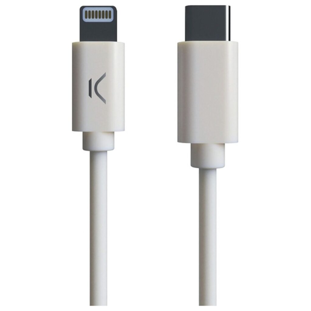 Καλώδιο USB-C σε Lightning KSIX MFI (1 m) Λευκό