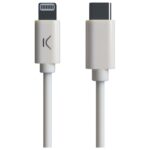 Καλώδιο USB-C σε Lightning KSIX MFI (1 m) Λευκό