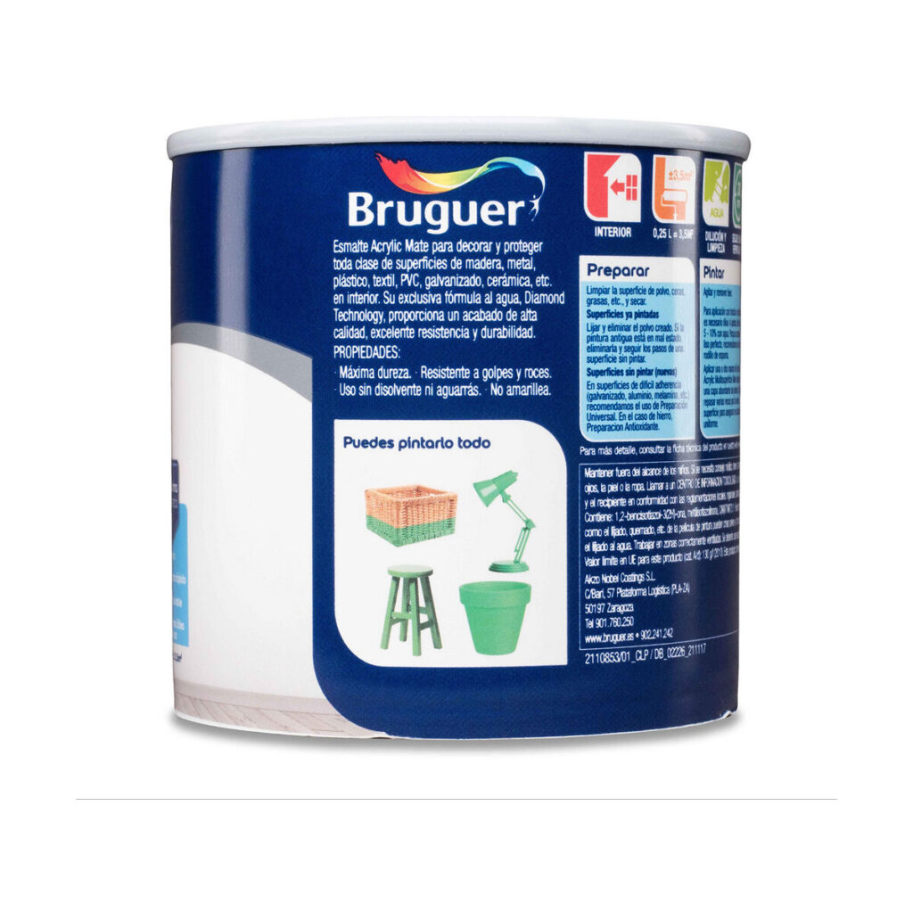 Ακρυλικό σμάλτο Bruguer 5160685 250 ml Permanent White Ματ