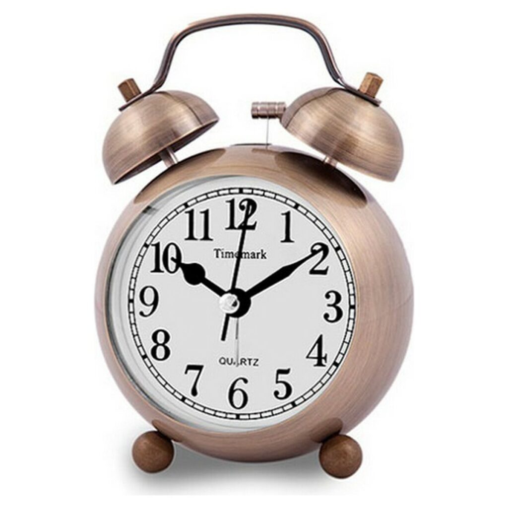 Αναλογικό Ρολόι Ξυπνητήρι Timemark Αργυρό Φως Με ήχο 9 x 13