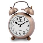 Αναλογικό Ρολόι Ξυπνητήρι Timemark Αργυρό Φως Με ήχο 9 x 13