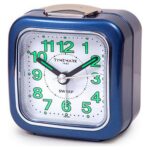 Αναλογικό Ρολόι Ξυπνητήρι Timemark Μπλε Αθόρυβο Με ήχο Νυχτερινή λειτουργία (7.5 x 8 x 4.5 cm)