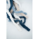 Σετ από βελούδινα αρκουδάκια Crochetts OCÉANO Μπλε Λευκό Χταπόδι 8 x 59 x 5 cm 2 Τεμάχια