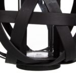 Lanterne Κηροπήγιο Μαύρο Bamboo Κρυστάλλινο 30 x 30 x 26 cm