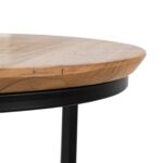 Σετ με 2 τραπέζια Μαύρο Φυσικό Σίδερο ξύλο ακακίας 80 x 80 x 40 cm (x2)