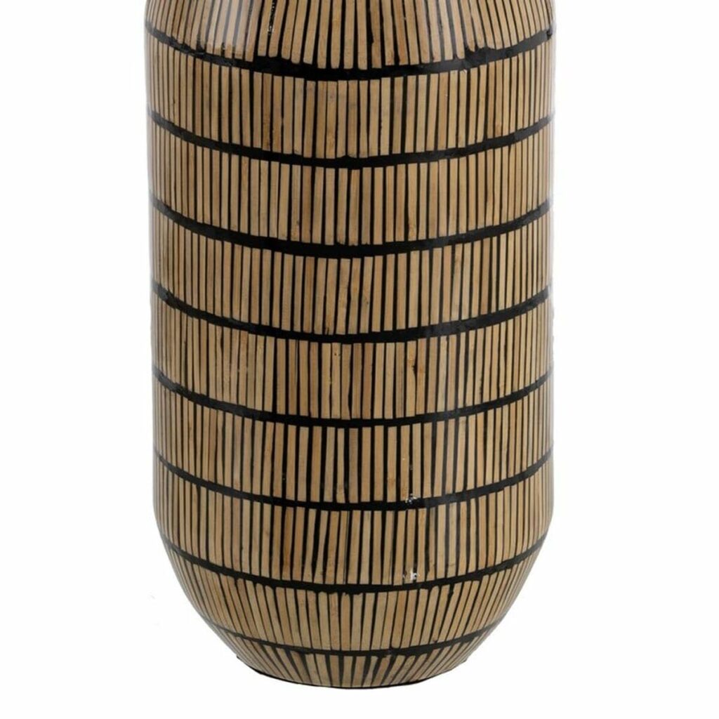 Βάζο Μαύρο Μπεζ Bamboo 23 x 23 x 50 cm