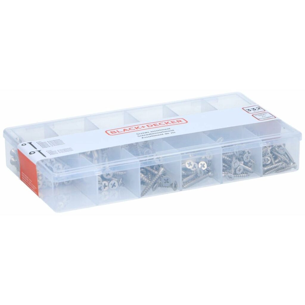 Κιτ βιδών Black & Decker Phillips Ξύλο 332 Τεμάχια