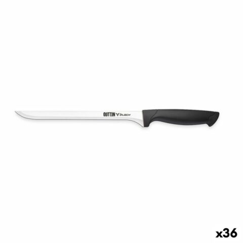 Μαχαίρι για Ζαμπόν Quttin Black Μαύρο Ασημί 22 cm (36 Μονάδες)