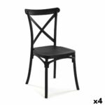 Καρέκλα Versa Μαύρο 43 x 88 x 43 cm (4 Μονάδες)