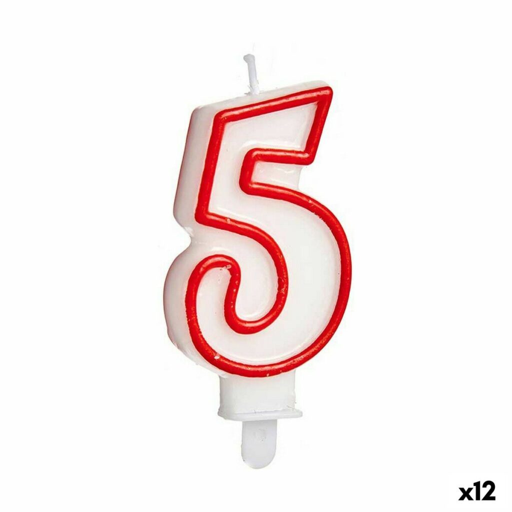 Κερί Γενέθλια Αριθμοί 5 (12 Μονάδες)